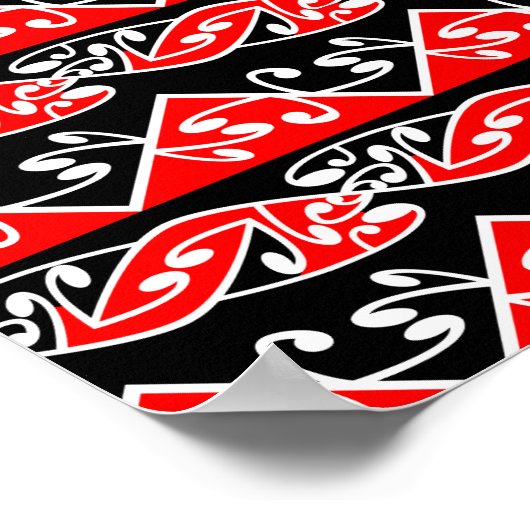 湖西橋伝統的羽織の模様 ポスター (角)