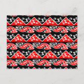 湖西橋伝統的羽織の模様 ポストカード (正面)