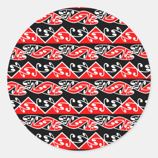 湖西橋伝統的羽織の模様 ラウンドシール (正面)