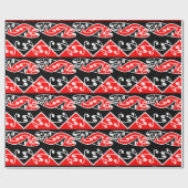 湖西橋伝統的羽織の模様 ラッピングペーパー (フラット)