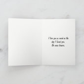 湖記念日カードの白鳥 カード (内部)