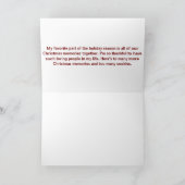 湖近くの雪の松の木 シーズンカード (内部)