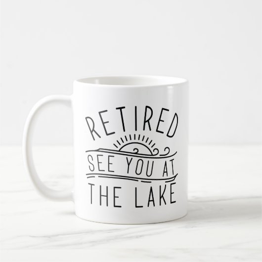 湖退職したで会おう コーヒーマグカップ (左)