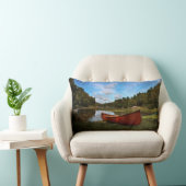 湖銀行の赤く素朴なカヌー ランバークッション (椅子)