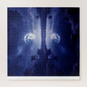 湖面に反射する月 ジグソーパズル (縦)