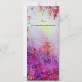 湖1のレディ、明るい鮮やか青色のピンク 案内状 (裏面)