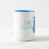 湖11、Bloomingdale、ミシガン州 ツートーンマグカップ (中央)