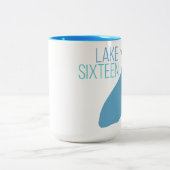 湖16 - 106th道、Allegan、MI ツートーンマグカップ (中央)