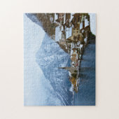 湖-ザルツブルクオーストリアの村Hallstatt ジグソーパズル (縦)