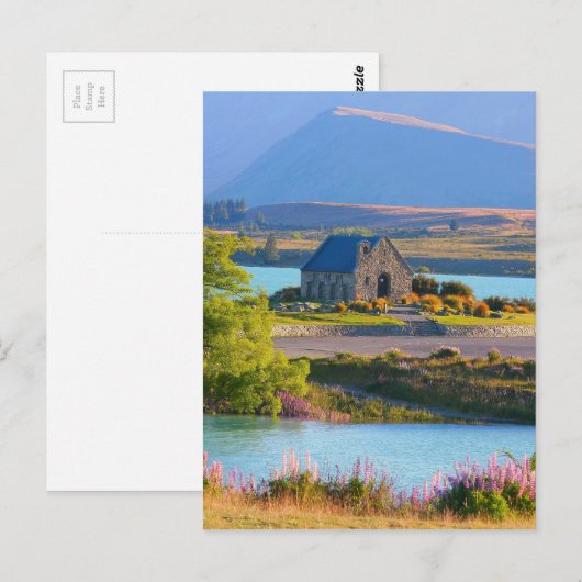 湖 – テカポ–517 ポストカード (正面/裏面)