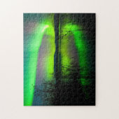 湖-パズルで映るオーロラ ジグソーパズル (縦)