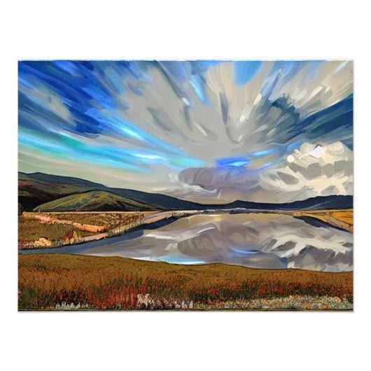 湖 フォトプリント            (正面)