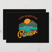 湖 - 川での生活は湖の方がいい 招待状 (正面/裏面)