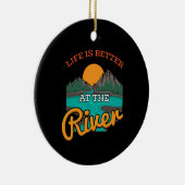 湖 – 川の陶器のオーナメント セラミックオーナメント (右)