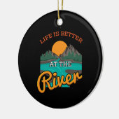 湖 – 川の陶器のオーナメント セラミックオーナメント (左)