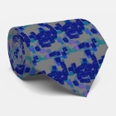 「湖」幾何学的アート・タイ ネクタイ (ロール)
