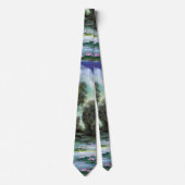 湖、《植物》スイレン、風景の木 ネクタイ (正面)