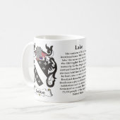 湖、起源、意味および頂上 コーヒーマグカップ (正面左)