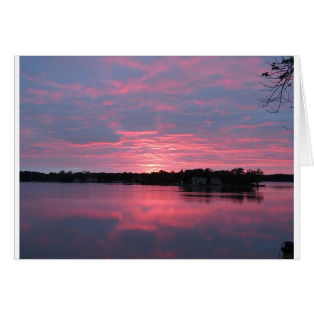 湖#3の美しい日没 (正面横)