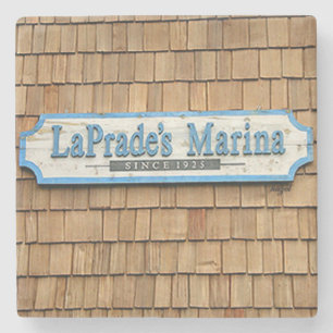 湖BurtonのLaPradesのマリーナの大理石の石のコースター ストーンコースター