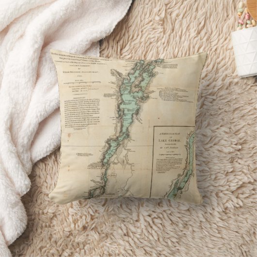 湖Champlainの調査 クッション (ブランケット)