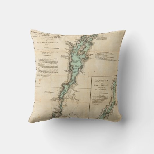 湖Champlainの調査 クッション (裏面)