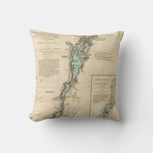 湖Champlainの調査 クッション (正面)