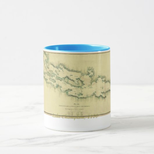 湖Champlainの1779図表 マグカップ (中央)