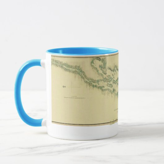 湖Champlainの1779図表 マグカップ (左)