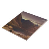 湖CoruiskのSkye -夜明け、c.1826-32の島(w/c タイル (側面)