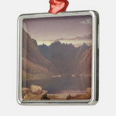 湖CoruiskのSkye -夜明け、c.1826-32の島(w/c メタルオーナメント (左)