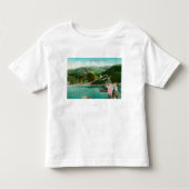 湖DockInverness、カリフォルニアの家族の眺め トドラーTシャツ (正面)