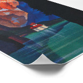 湖Konigsseeドイツカラフルヴィンテージ旅行 ポスター (角)