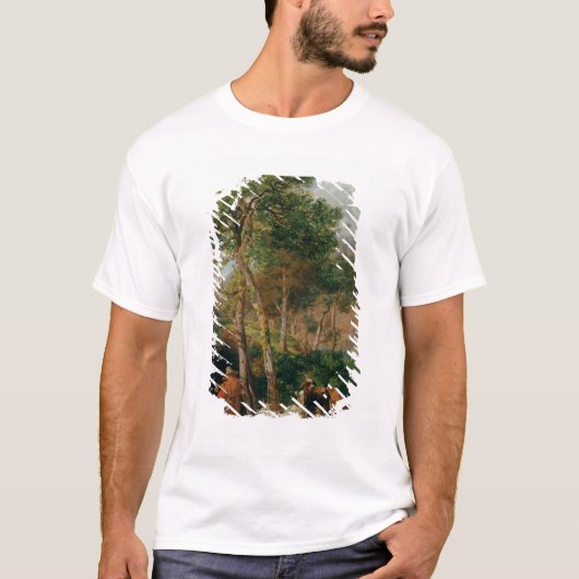 湖Leccoの海岸 Tシャツ (正面)