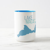 湖Macatawa、オタワ郡、ミシガン州 ツートーンマグカップ (中央)