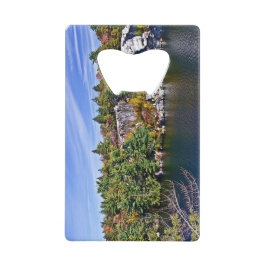 湖Minnewaskaのまわりの紅葉 クレジットカード栓抜き