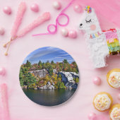 湖Minnewaskaのまわりの紅葉 ペーパープレート (パーティー)