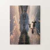 湖Misurina|Dolomites、イタリア ジグソーパズル (縦)