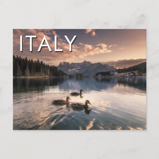 湖Misurina|Dolomites、イタリア ポストカード (正面)