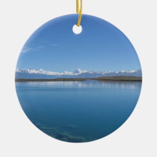 湖Tekapo、ニュージーランド セラミックオーナメント (正面)