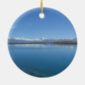 湖Tekapo、ニュージーランド セラミックオーナメント (裏面)