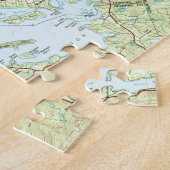 湖Winnipesaukee Map (1986年) ジグソーパズル (側面)