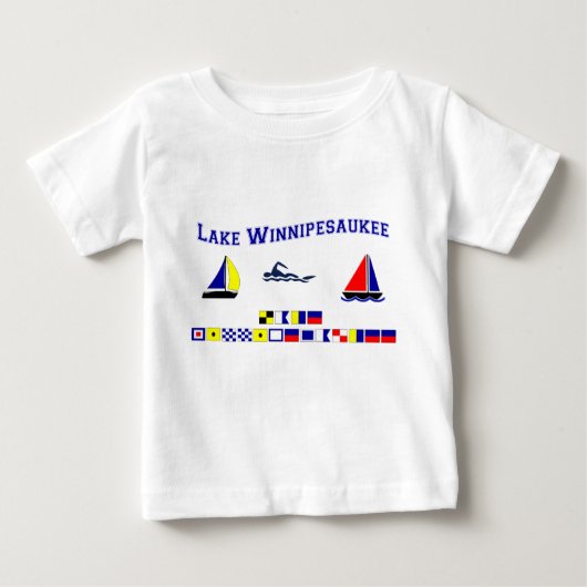 湖Winnipesaukee、NH ベビーTシャツ (正面)