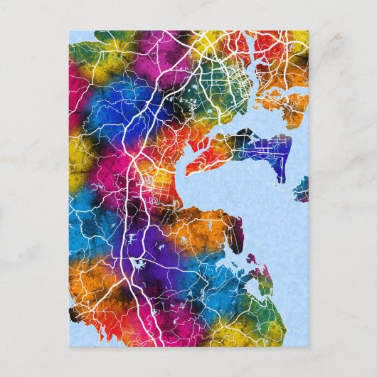 湛江中国シティマップ ポストカード (正面)