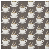 湯気の立つコーヒーの柄 ファブリック (見本)