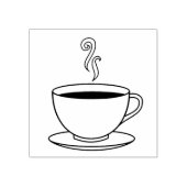 湯気の立つコーヒー ラバースタンプ (インプリント)