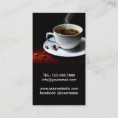 湯気の立つコーヒー 名刺 (裏面)