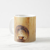 湯気エレガント立てティーカップアートマグ コーヒーマグカップ (正面左)