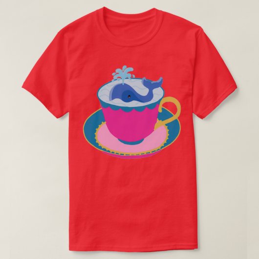 湯船に乗ってクジラを食べる Tシャツ (デザイン正面)