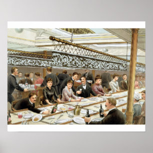 湾では、ディナータイム – 西部の海膨張， f ポスター